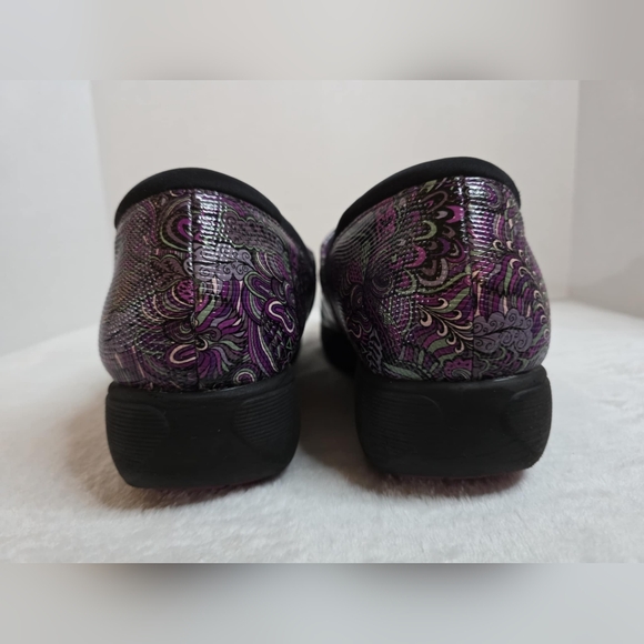 GREYS ANATOMY SOFTWALK WOMENS NURSING CLOGS SHOES Purple Paisley SIZE 11 - Picture 7 of 16